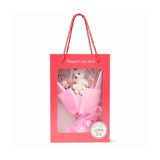 Cumpara ieftin Cadou floral Roz cu Ursulet - KRMS109