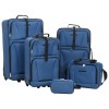 VidaXL Set de bagaje de călătorie, 5 piese, albastru, material textil