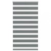 VidaXL Jaluzea tip zebra gri &icirc;nchis lățime țesătură 80,9 cm poliester