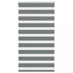 vidaXL Jaluzea tip zebra gri &icirc;nchis lățime țesătură 80,9 cm poliester