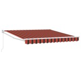 vidaXL Cortina Retractabilă Manual Portocalie și maro 300 x 250 cm 3329945