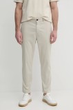 BOSS Orange pantaloni barbati, culoarea bej, drept, 50536722