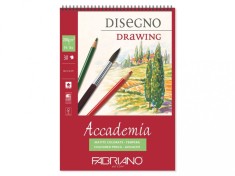 Bloc desen Accademia Disegno, A3, 200 g, 30 file, cu spirala Fabriano