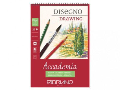 Bloc desen Accademia Disegno, A3, 200 g, 30 file, cu spirala Fabriano foto