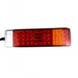 Lampa Spate LED Dreapta 7 Functii, Mufa Laterala Tip Iveco, 12/24V, 472x130mm, Pozitie, Frana, Semnalizare, Ceata, Inapoi, Gabarit