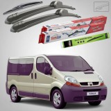 Cumpara ieftin Ștergătoare Renault Trafic II Van 2001-2014 | Set Față și Spate Flat &ndash; TeamCar&reg;