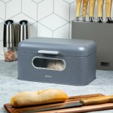 Cutie pentru paine, din oțel, gri marmorat, KingHoff