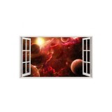 Autocolant decorativ, Fereastra, Planete, Multicolor, 83 cm, 33ST