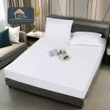 Cumpara ieftin Husa de Pat Impermeabila cu Elastic +2 Fete de Perna, 180x200cm, Alb - JOJ697