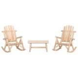 vidaXL Set mobilier de grădină, 3 piese, lemn masiv de molid 3185533