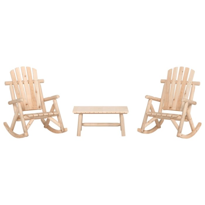 Gossi set mobilier de gradina, 3 piese, lemn masiv de molid