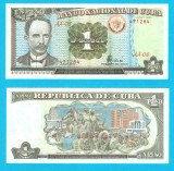 Cuba (p#112) 1 Peso 1995 UNC 'Castro și Cienfuegos' serie: 4712xx; (ROG CITITI DETALIILE!)