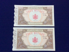 Bancnote Romania -10000 lei 1946-serii apropiate 0665,0667 (starea care se vede) foto
