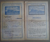 2 ADEVERINȚE SF&Acirc;NTUL MUNTE ATHOS - donații, 1942, 1949