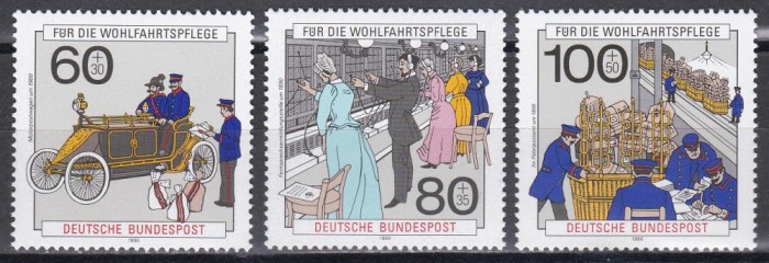 Germania 1990 - Timbre de caritate- Livrare poștală și comunicare telefonică,MNH