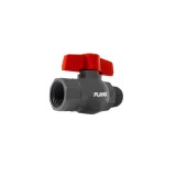 Robinet apa PVC 1/2 cu filet interior-exterior, gri-rosu, PLAMIX