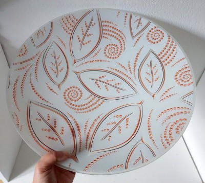 Lot 2 bure sticla pentru aplica plafoniera perete - 40cm diametru foto