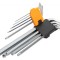 Set de 9 chei hexagonale cu brat extra-lung si varf sferic C