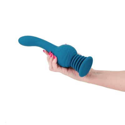 Vibrator Special Extra Puternic Cu Functie Rotatie Revolution Earthquake, Albastru, 24 cm foto