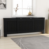 VidaXL Mască pentru calorifer, negru, 205 cm, MDF