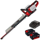 Einhell GE-CH 36/65 Li PXC + Twinpack + 4514095 - Masina de tuns gard viu 65 cm + Set 2 acumulatori si incarcator Li-Ion 18 V 4 Ah