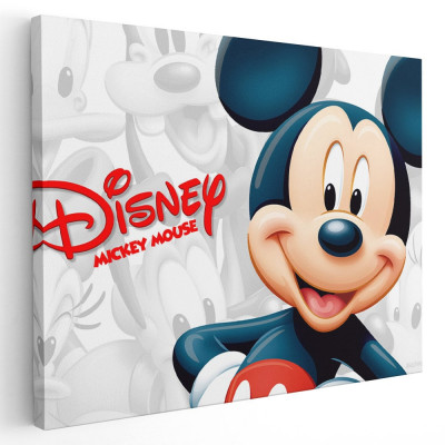 Tablou afis Mickey Mouse desene animate 2236 Tablou canvas pe panza CU RAMA 60x80 cm foto