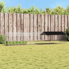 vidaXL Custodie pentru iepuri Argintiu 400 x 78 x 78 cm 42019238