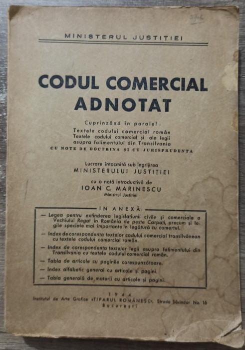 Codul Comercial Adnotat 1944