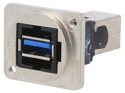 Adaptor USB A și B Soclu Metalic 3.0 19x24mm foto
