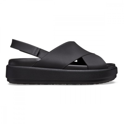 Sandale Crocs Brooklyn Luxe Cross Strap Negru - Black/Black foto