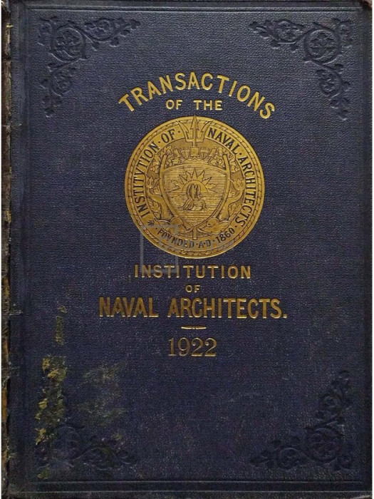 R. W. Dana - Transactions of the Institution of Naval Architects (editia 1922)