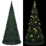 VidaXL Brad șnur de Crăciun artificial pop-up pre-iluminat verde 210cm 321525