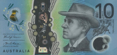 Bancnota Australia 10 Dolari 2017 - P63 UNC ( polimer ) foto