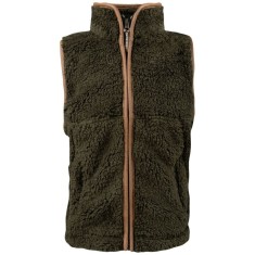 Vestă Jack Pyke Junior Sherpa Fleece, culoare oliv &icirc;nchis, mărimea XL