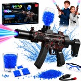 Cumpara ieftin Pusca Jucarie Mp7 cu Bile de Gel, 68 cm, Model Rosu, Automat si Manual, Acumulator Reincarcabil 7.4V, Incarcare USB, Lumini Colorate in Amortizor, Rez