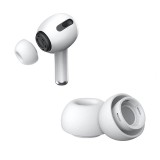 Cumpara ieftin Set 2 dopuri Edman din silicon pentru casti AirPods Pro, AirPods Pro (gen 2), marimea M, alb