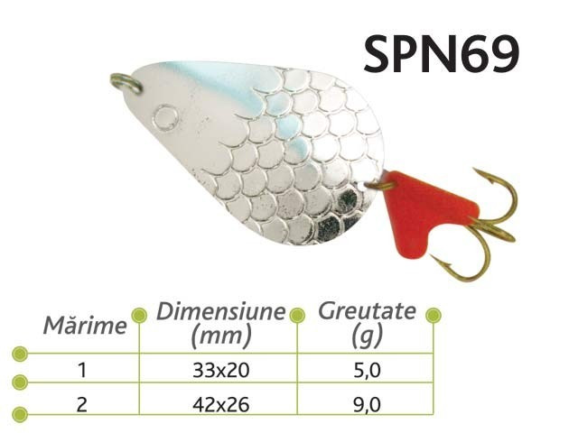 Lingurite oscilante Spn 69 Baracuda 5g/9g