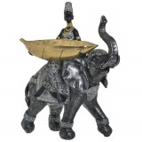 Statueta elefant negru din polirasina 37 cm