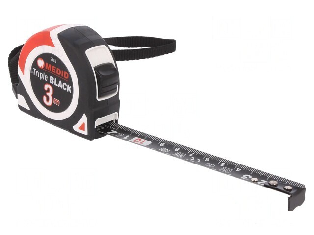 Ruletă de măsură 3m 16mm ABS Elastolan