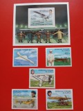 CONGO, ISTORIA AVIAȚIEI - COLIȚĂ + SERIE COMPLETĂ MNH