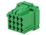 Conector Auto MCP 2.8 Mamă Mufă pe Cablu 12 pini Verde, TE Connectivity