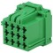 Conector Auto MCP 2.8 Mamă Mufă pe Cablu 12 pini Verde