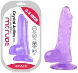 Mini dildo realistic VSCNOVELTY Crystal Jellies, violet - 13,5 cm