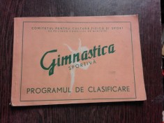 GIMNASTICA SPORTIVA, PROGRAMUL DE CLASIFICARE SI CODUL DE PUNCTAJ 1957-1958 foto