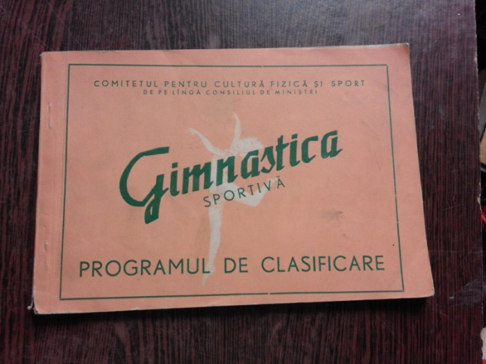 GIMNASTICA SPORTIVA, PROGRAMUL DE CLASIFICARE SI CODUL DE PUNCTAJ 1957-1958