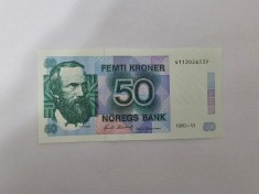 Norvegia 50 Kroner 1990 Noua