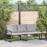 VidaXL Bancă de grădină Negru 180 x 72.5 x 71 cm Oțel