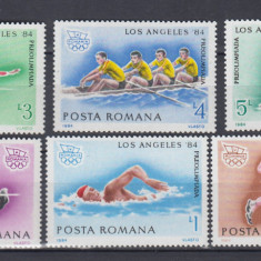 ROMANIA 1984 LP 1100 JOCURILE OLIMPICE DE VARA LOS ANGELES SERIE MNH