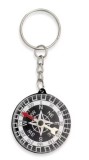 Cumpara ieftin Mini busola tip breloc gradata compacta din plastic 3.5 cm cu lant pentru chei utilizare outdoor
