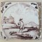 Om in peisaj placa ceramica de Bristol cca 1750